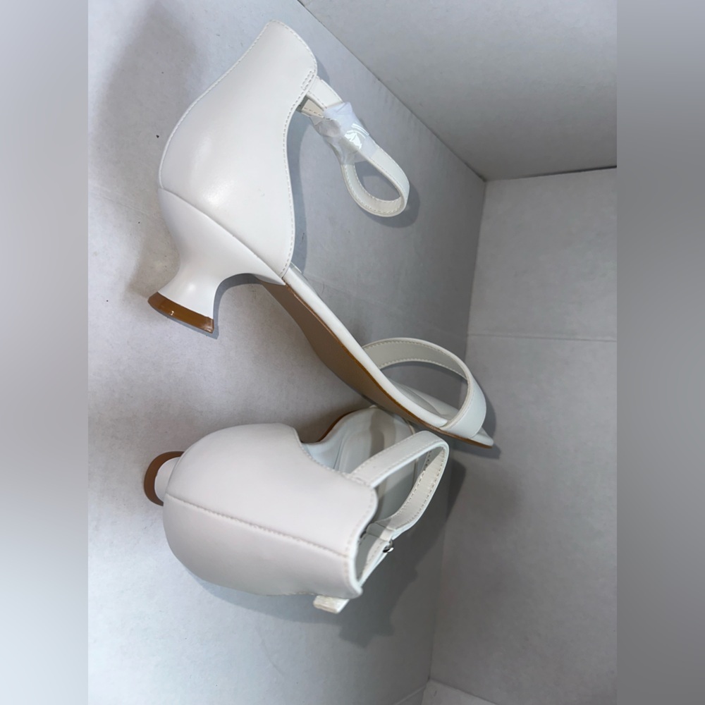 PatPat Chic White Ankle Strap Heels - Picture 5 of 6
